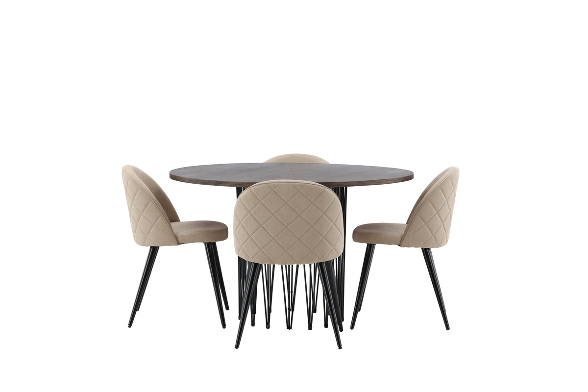 Stone Round Dining Set - Pakke med 4