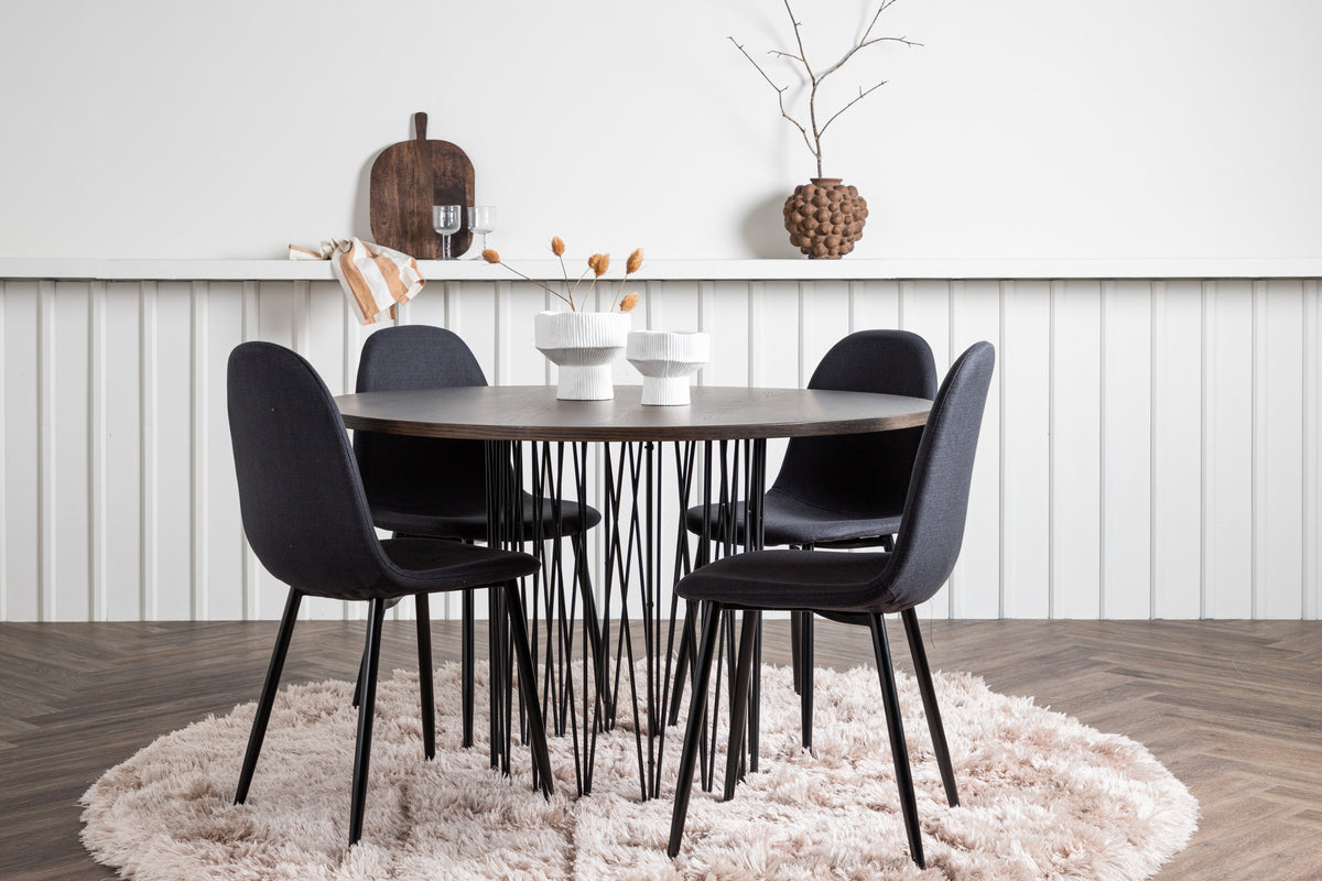 Stone Round Dining Set - Pakke med 4