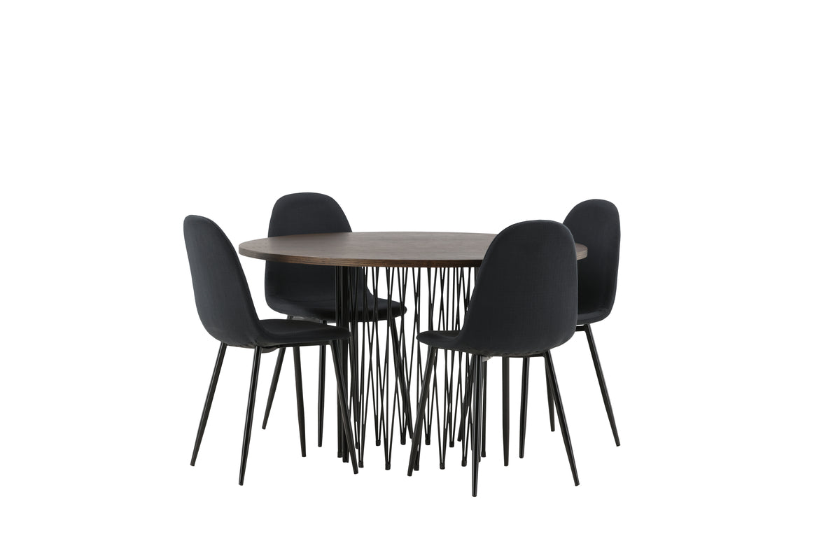 Stone Round Dining Set - Pakke med 4