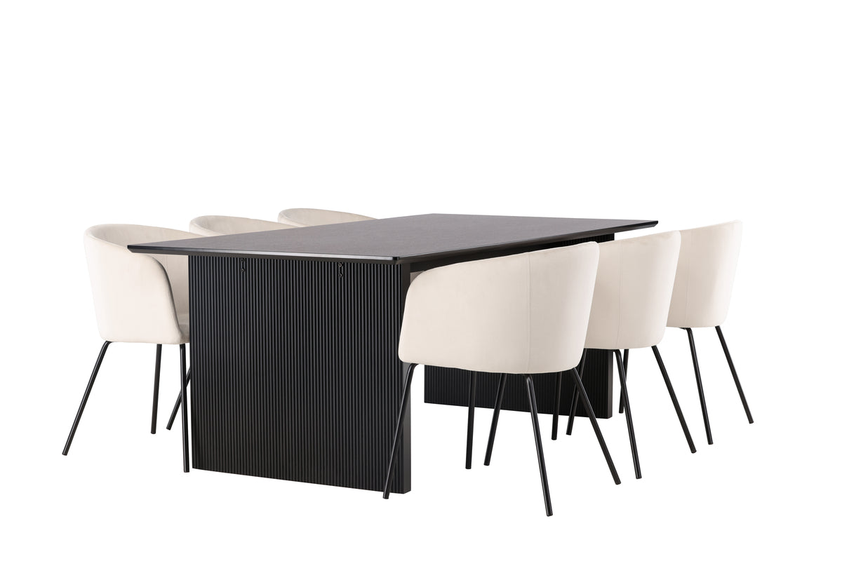 Dining Set Vail with the chairs Berit - Pakke med 8