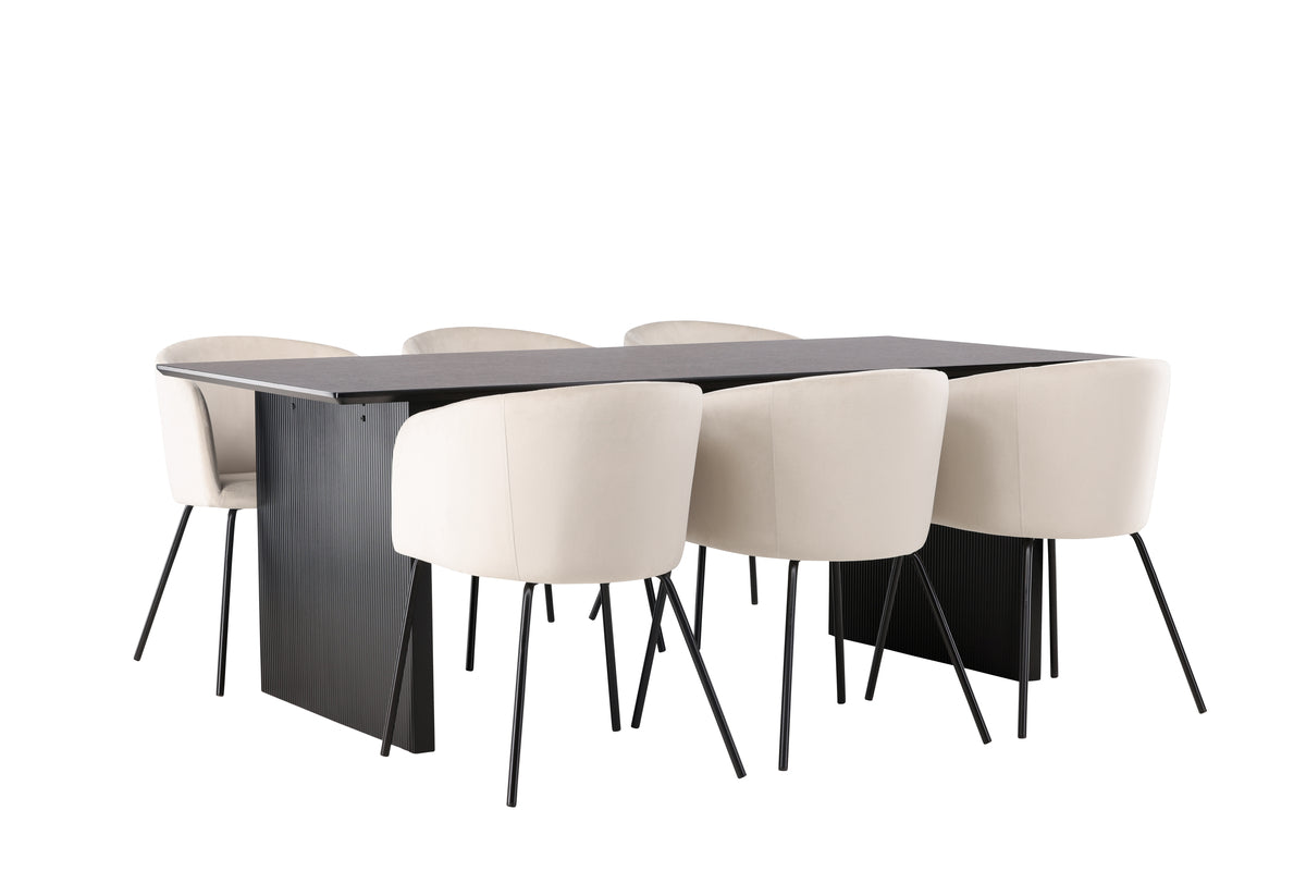 Dining Set Vail with the chairs Berit - Pakke med 8