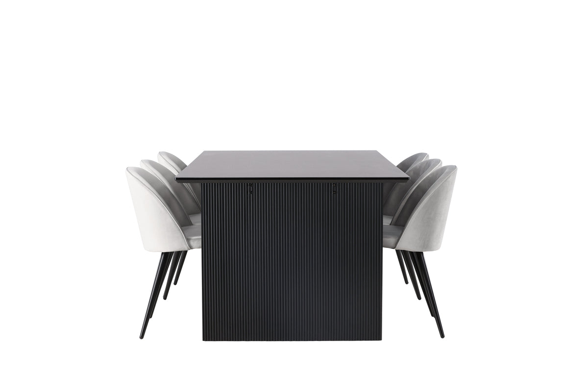 Dining Set Vail with the chairs Velvet - Pakke med 5