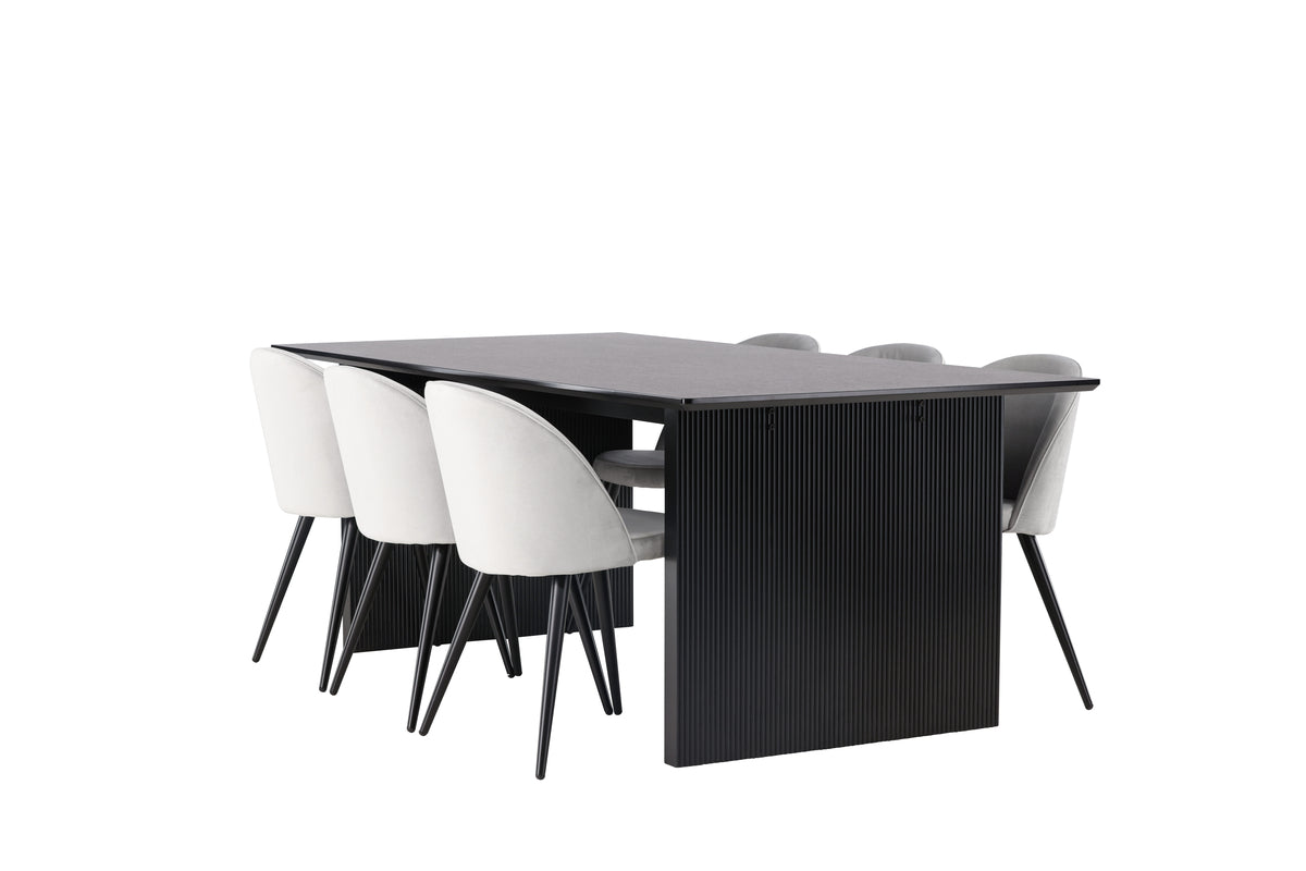 Dining Set Vail with the chairs Velvet - Pakke med 5