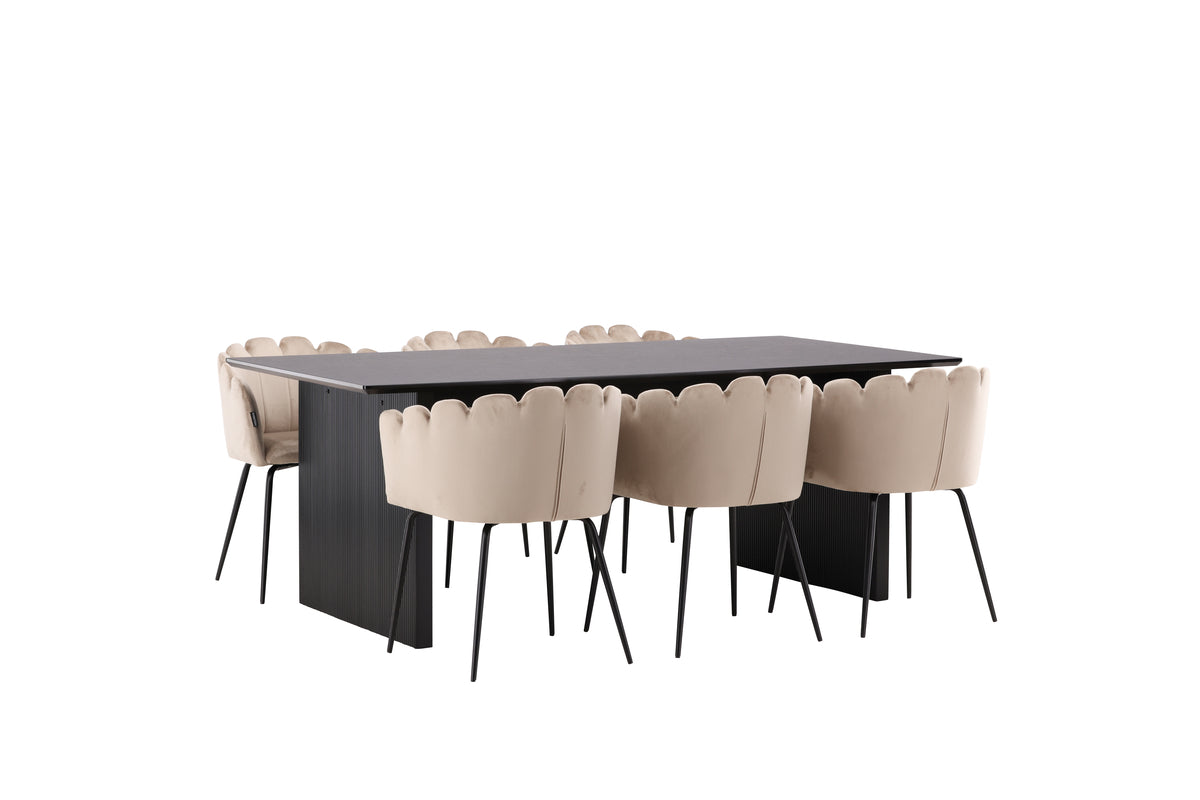 Vail Rectangular Dining Set - Pakke med 8