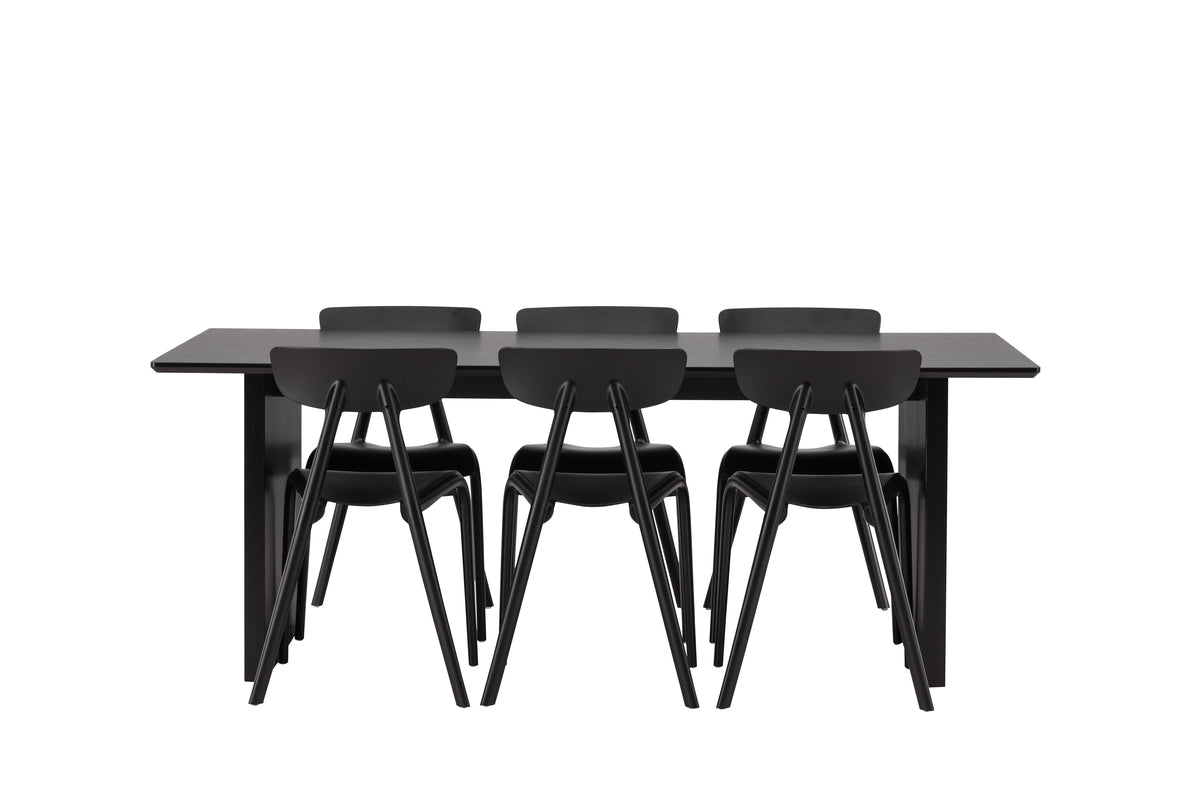 Dining Set Vail with the chairs Ursholmen - Pakke med 5