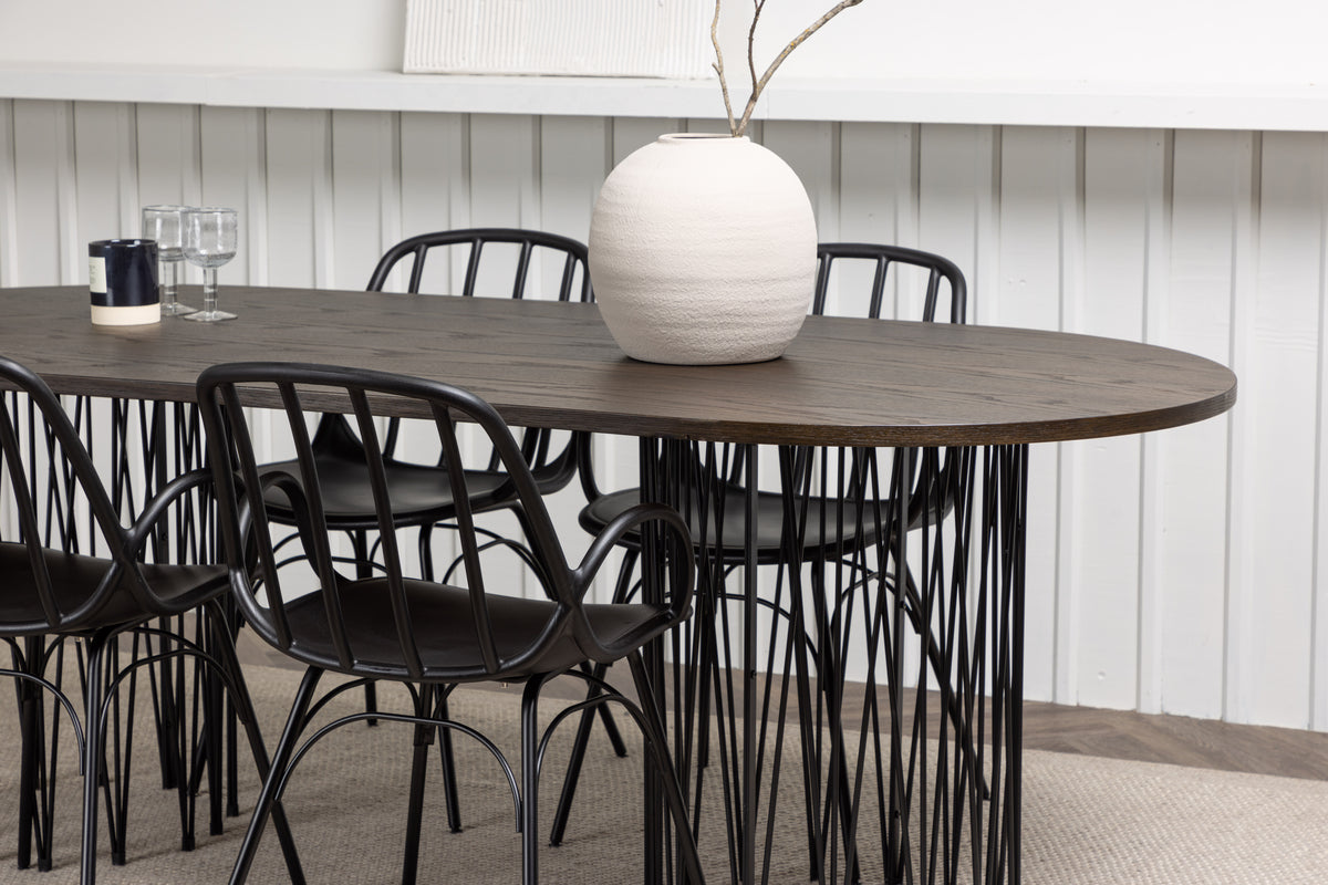 Dining Set Stone with the chairs Dyrön - Pakke med 4