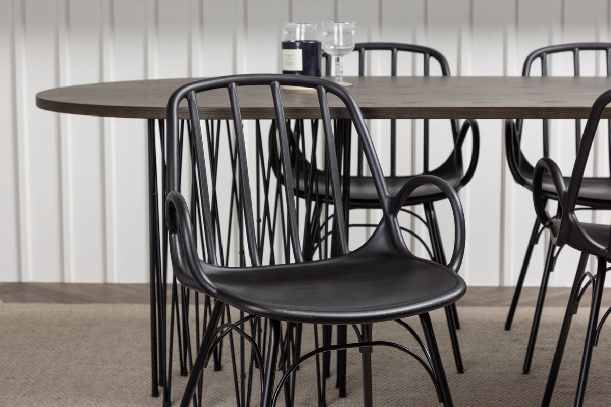 Dining Set Stone with the chairs Dyrön - Pakke med 4