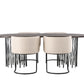 Dining Set Stone with the chairs Simrishamn - Pakke med 6