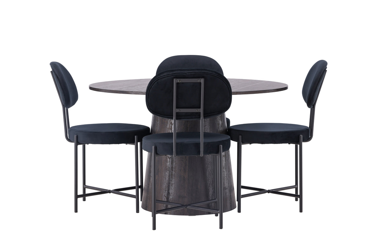 Dining Set Lanzo with the chairs Stella - Pakke med 4