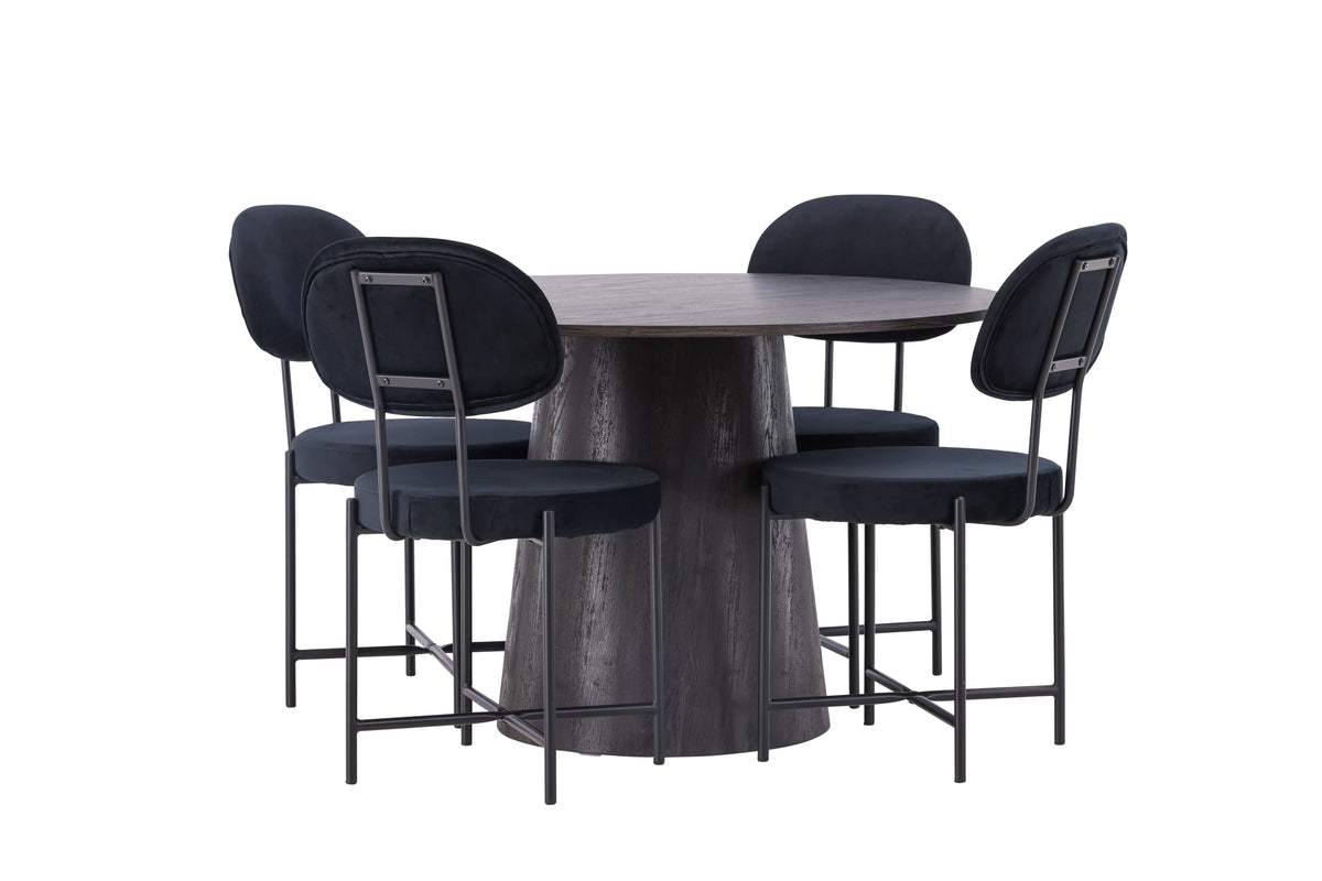 Dining Set Lanzo with the chairs Stella - Pakke med 4