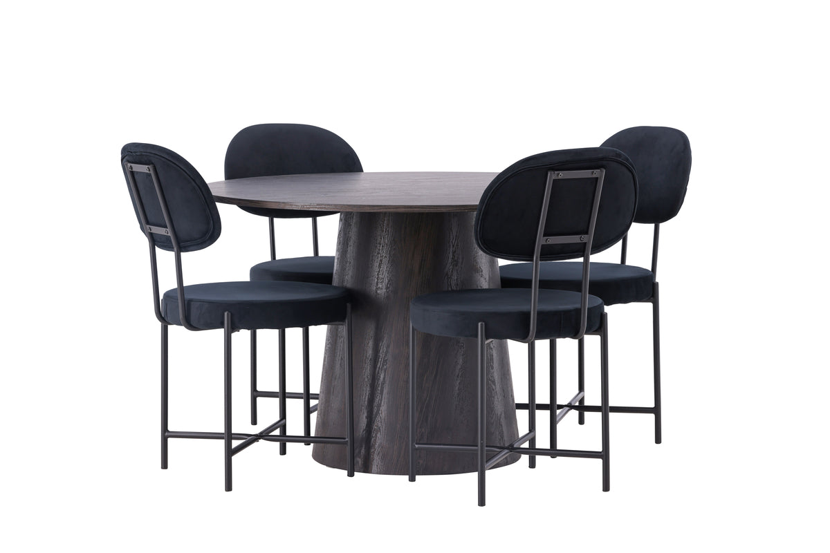 Dining Set Lanzo with the chairs Stella - Pakke med 4