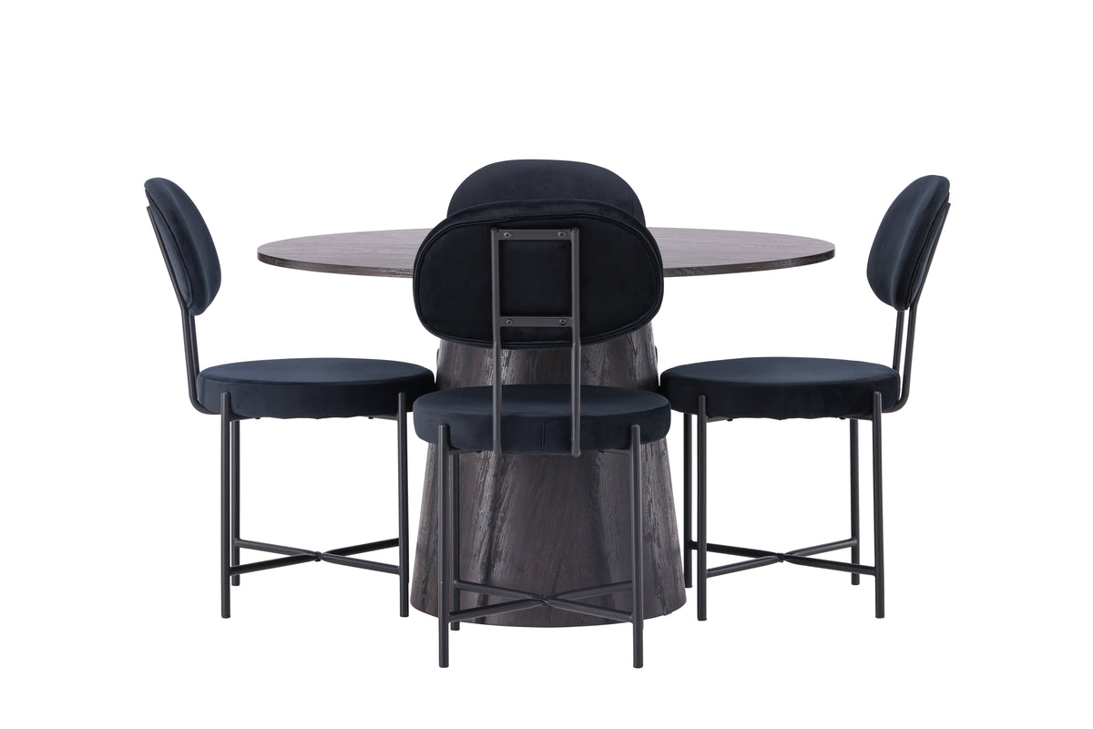 Dining Set Lanzo with the chairs Stella - Pakke med 4