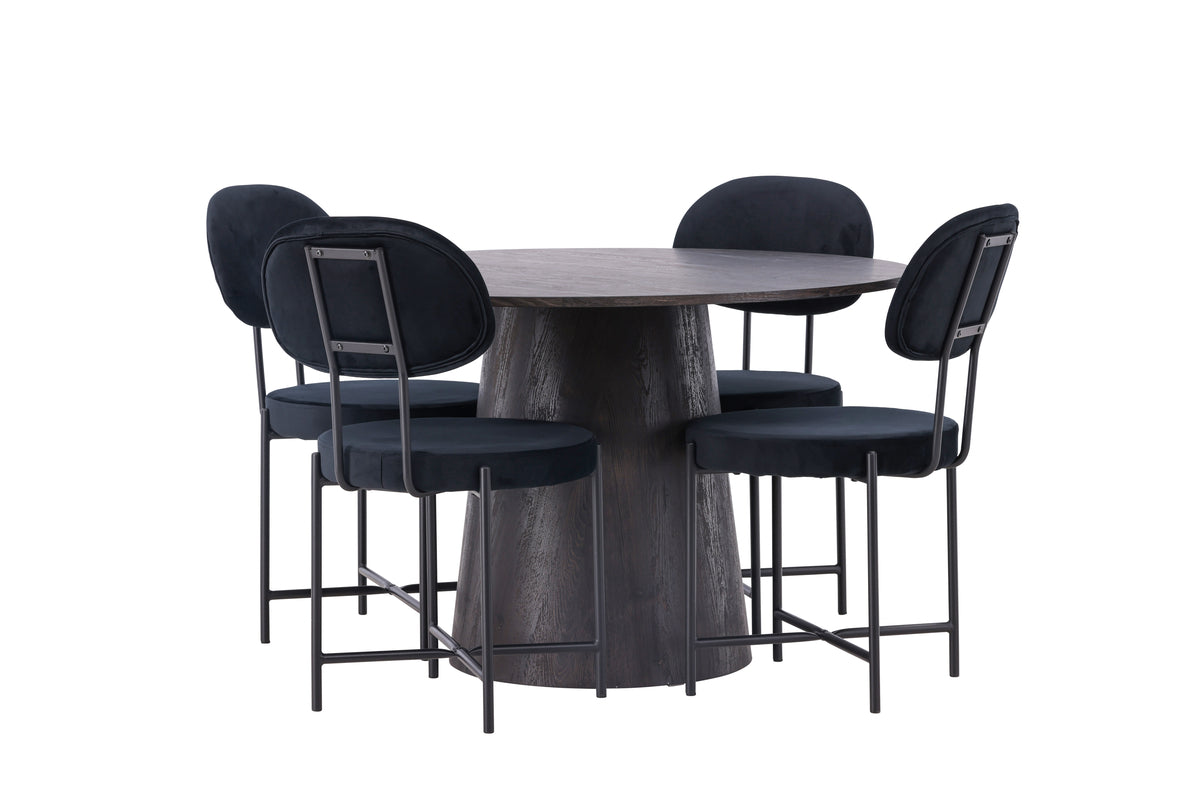 Dining Set Lanzo with the chairs Stella - Pakke med 4