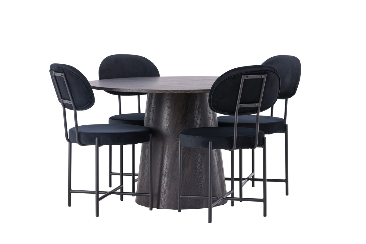 Dining Set Lanzo with the chairs Stella - Pakke med 4