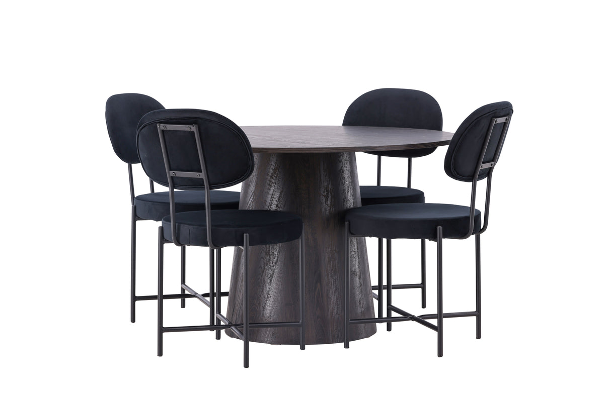 Dining Set Lanzo with the chairs Stella - Pakke med 4