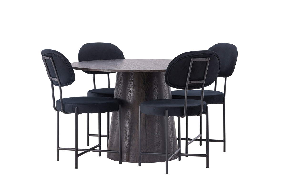 Dining Set Lanzo with the chairs Stella - Pakke med 4