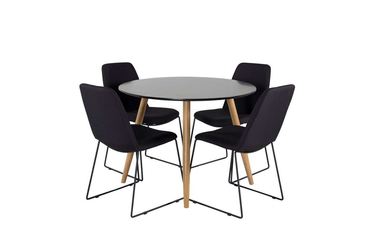 Dining Set Plaza with chairs Muce - Pakke med 4