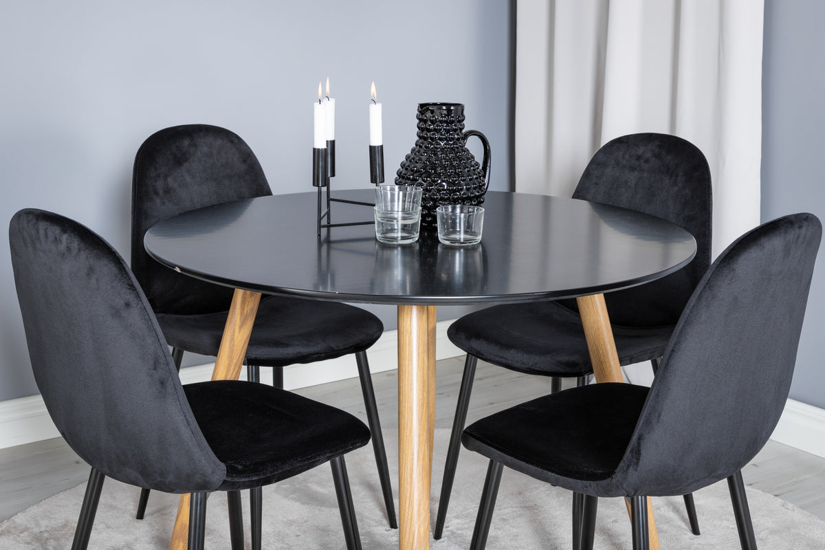 Dining Set Plaza with chairs Polar - Pakke med 4
