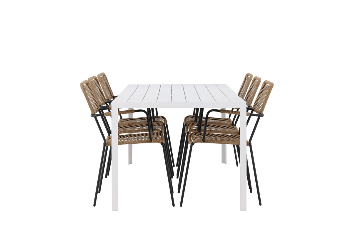 Break Rectangular Dining Set - Pakke med 4