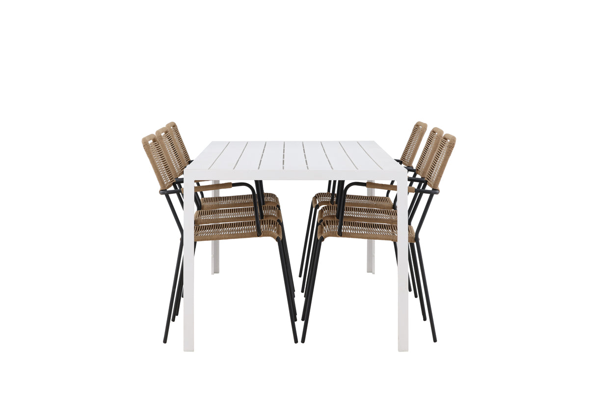 Break Rectangular Dining Set - Pakke med 4