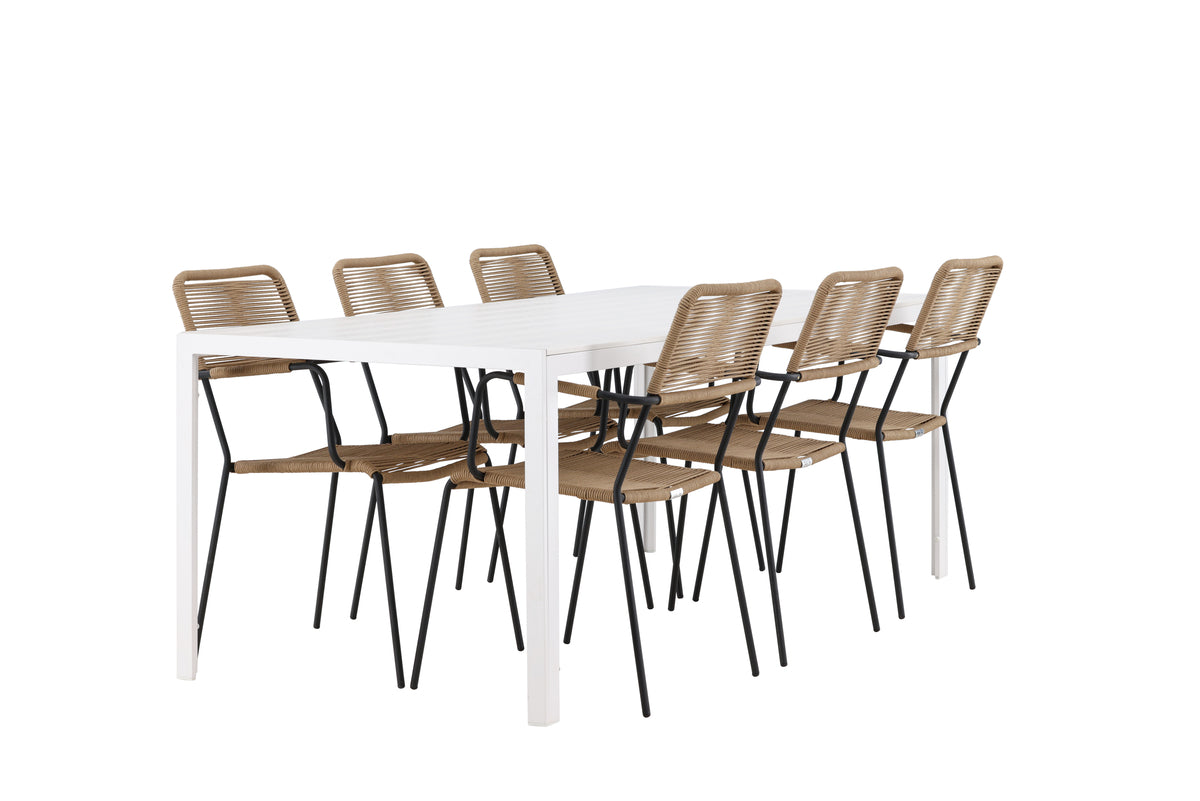 Break Rectangular Dining Set - Pakke med 4