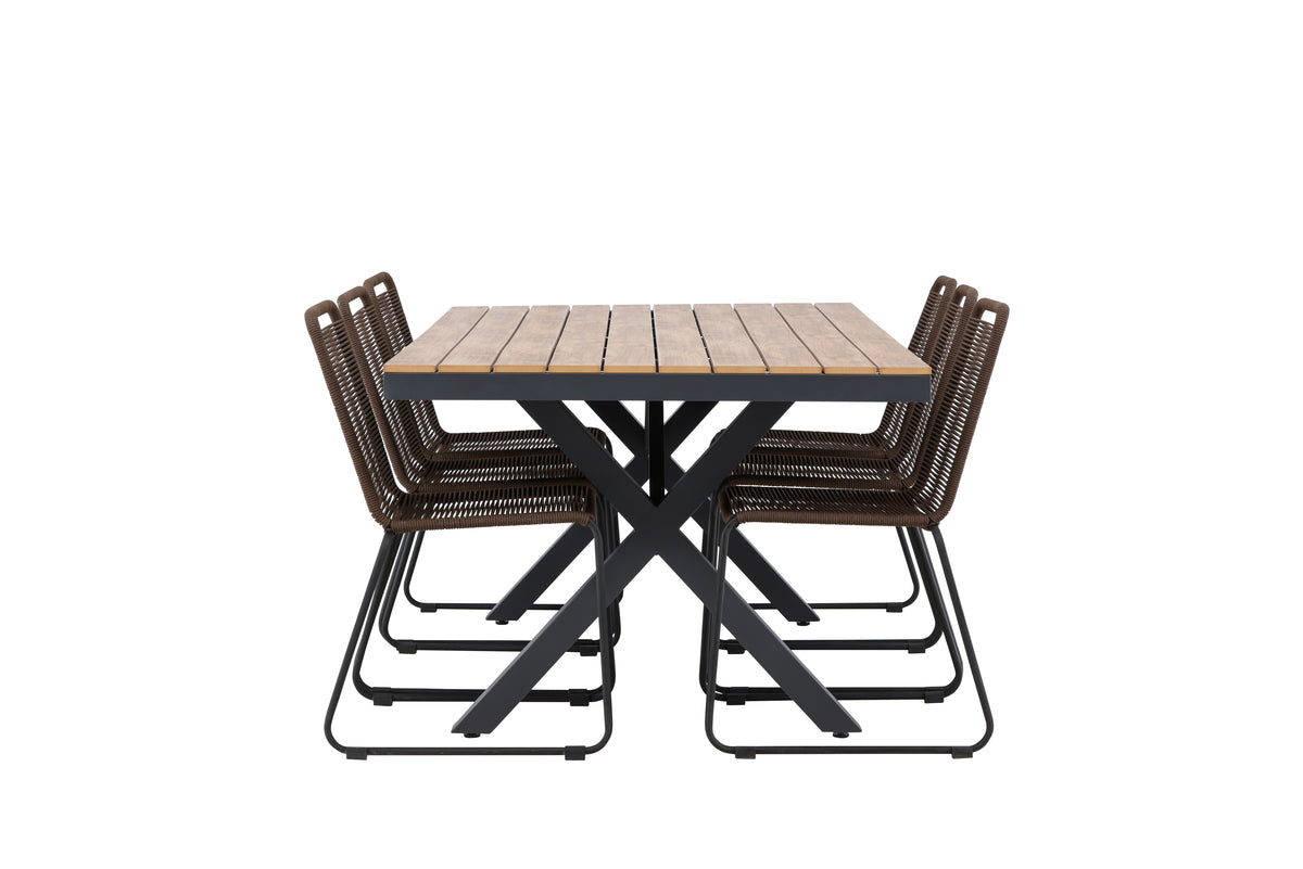 Garcia Rectangular Dining Set - Pakke med 4