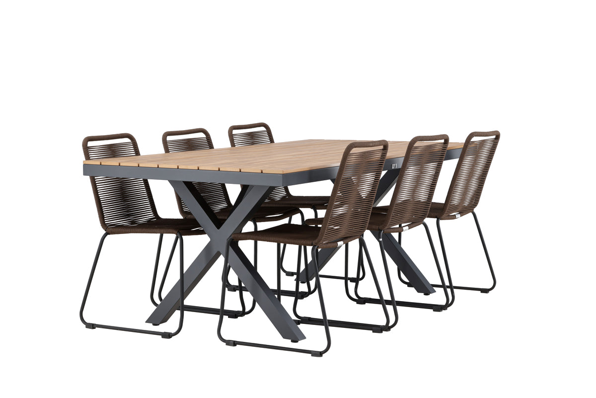 Garcia Rectangular Dining Set - Pakke med 4