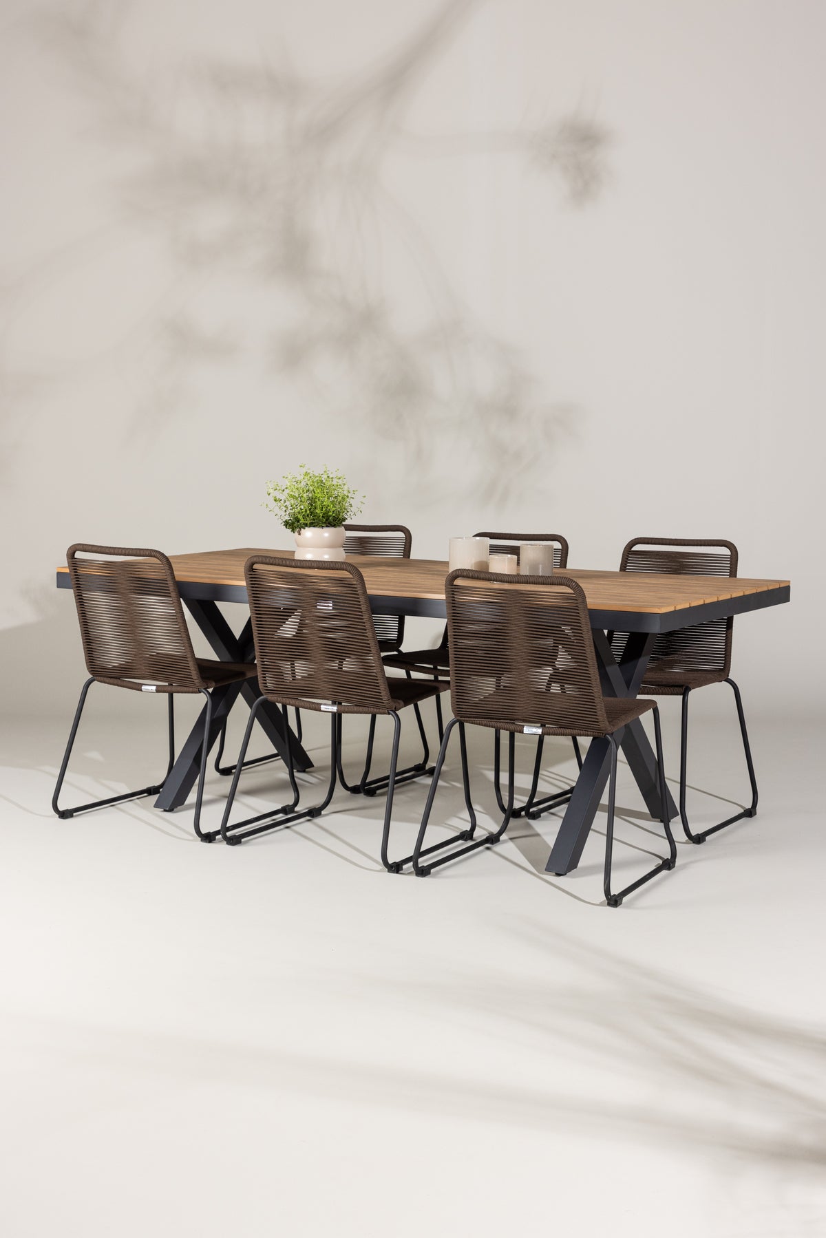 Garcia Rectangular Dining Set - Pakke med 4