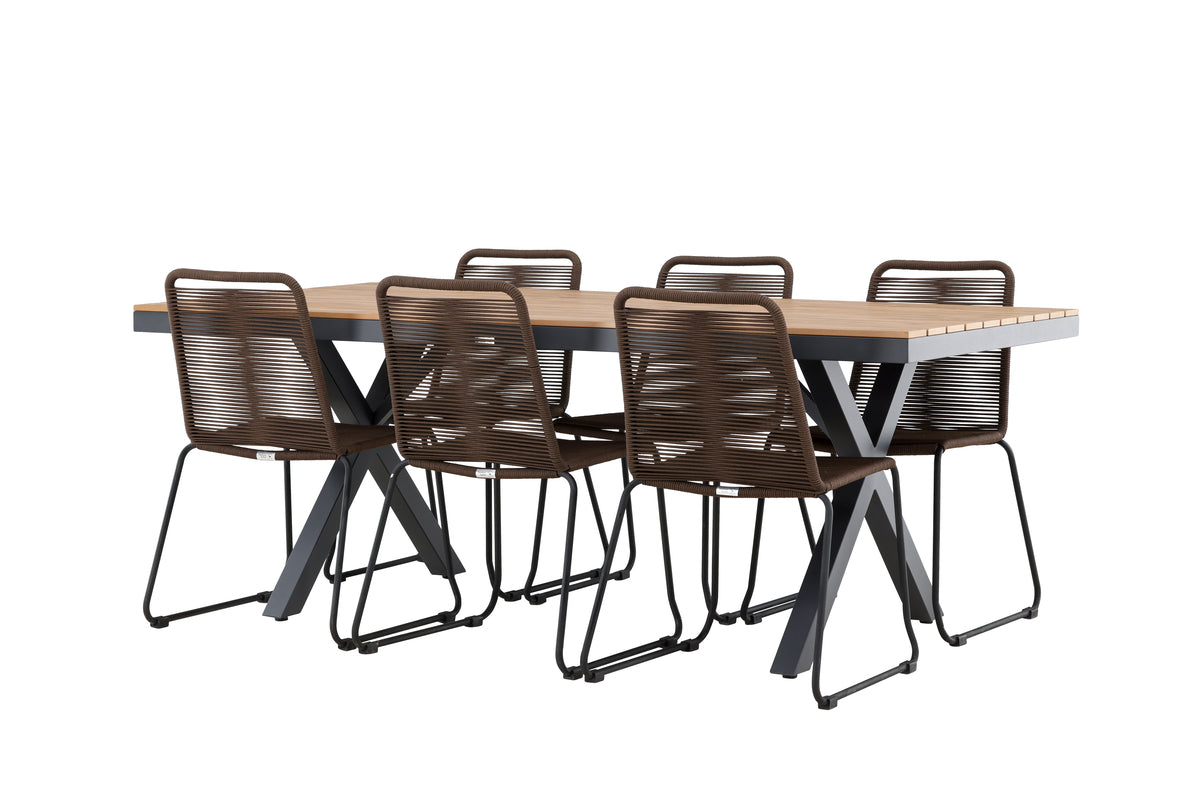 Garcia Rectangular Dining Set - Pakke med 4