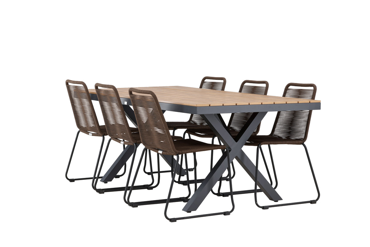 Garcia Rectangular Dining Set - Pakke med 4