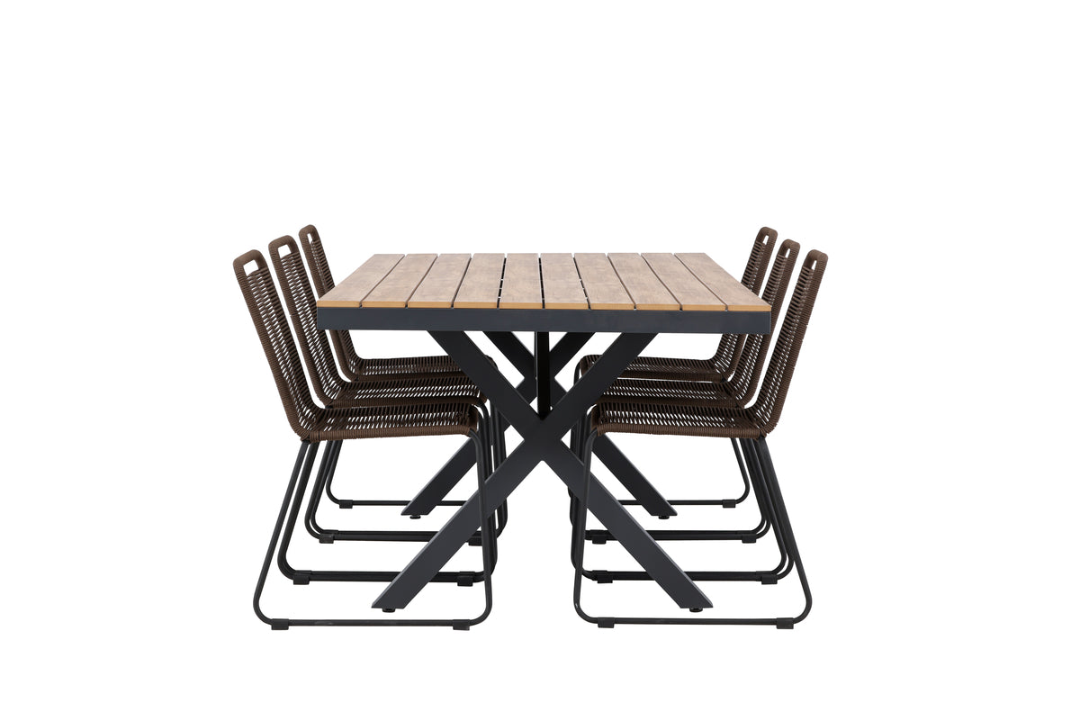 Garcia Rectangular Dining Set - Pakke med 4