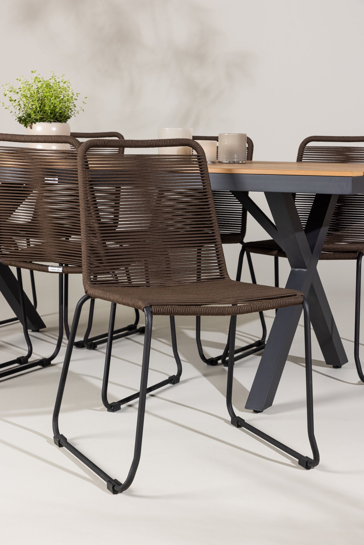 Garcia Rectangular Dining Set - Pakke med 4