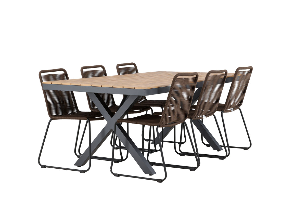 Garcia Rectangular Dining Set - Pakke med 4