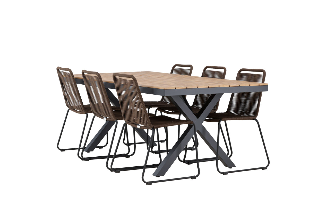 Garcia Rectangular Dining Set - Pakke med 4