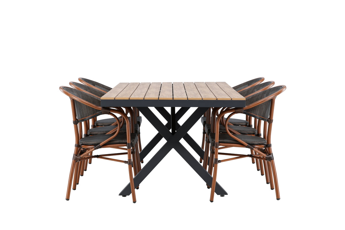 Garcia Rectangular Dining Set - Pakke med 4