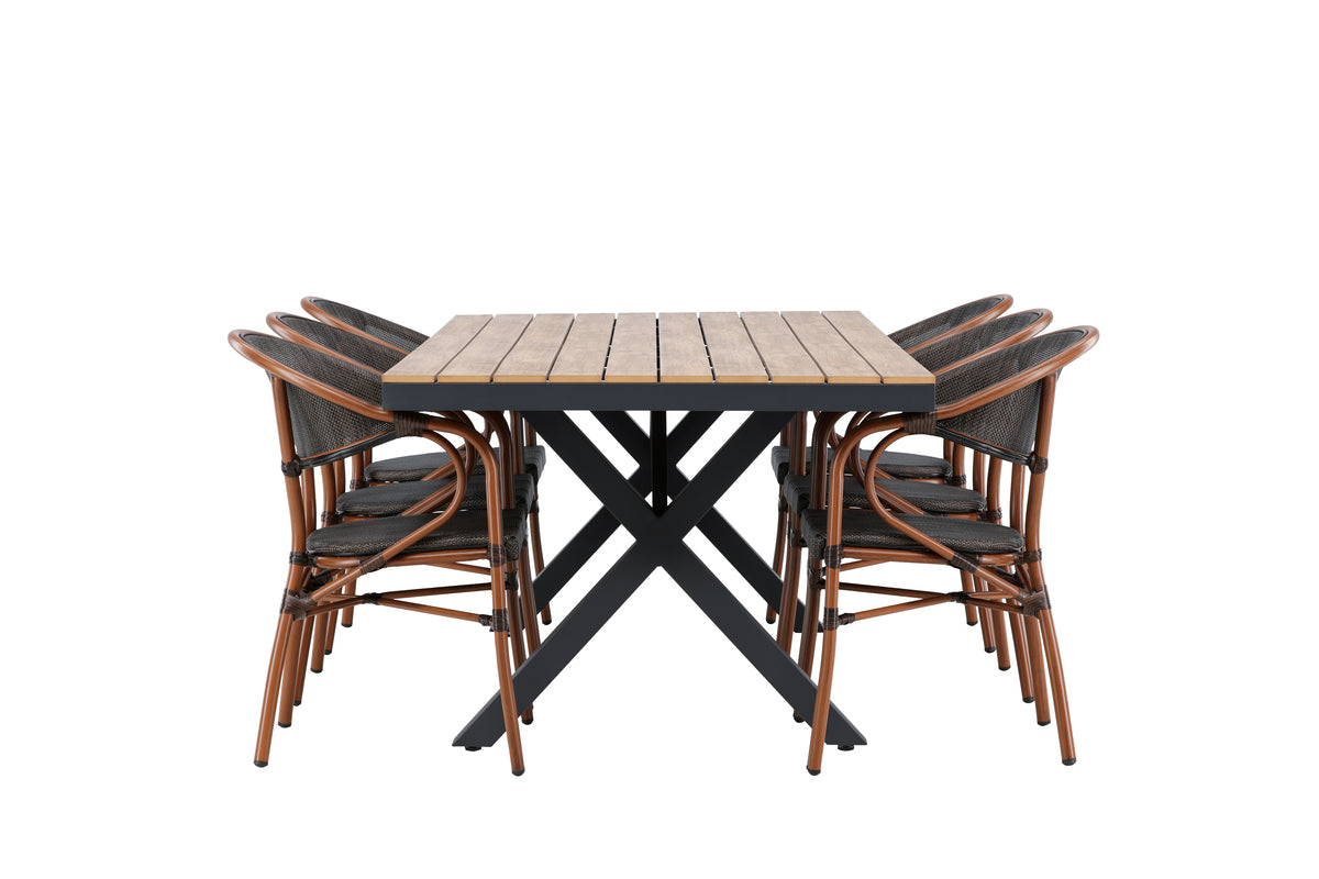 Garcia Rectangular Dining Set - Pakke med 4