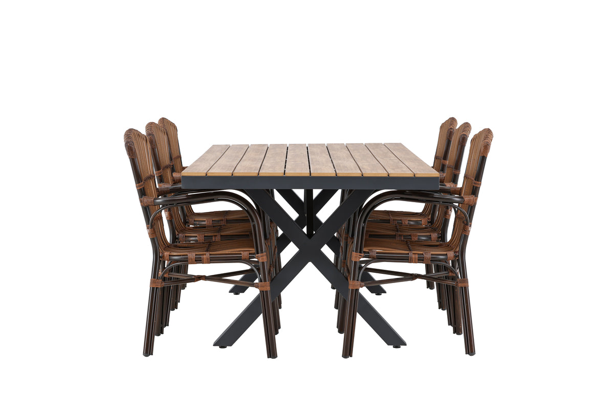 Garcia Rectangular Dining Set - Pakke med 7