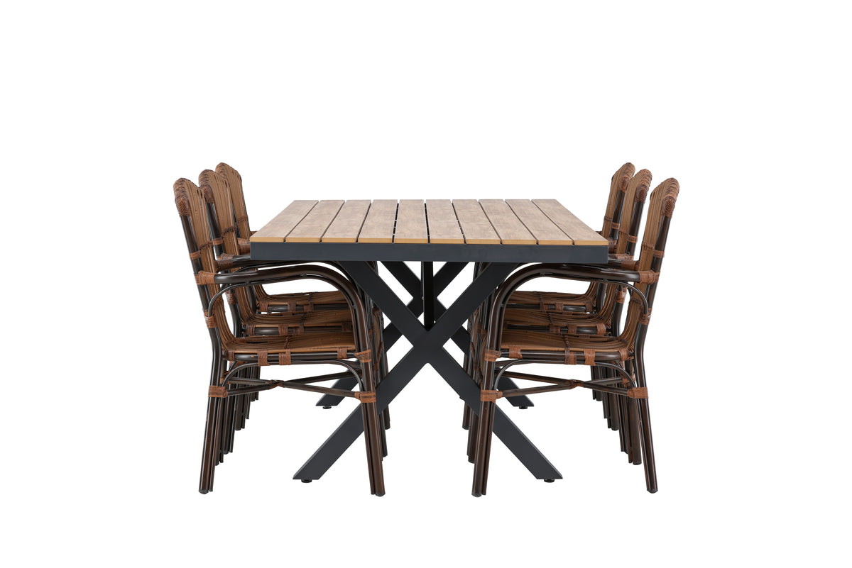 Garcia Rectangular Dining Set - Pakke med 7