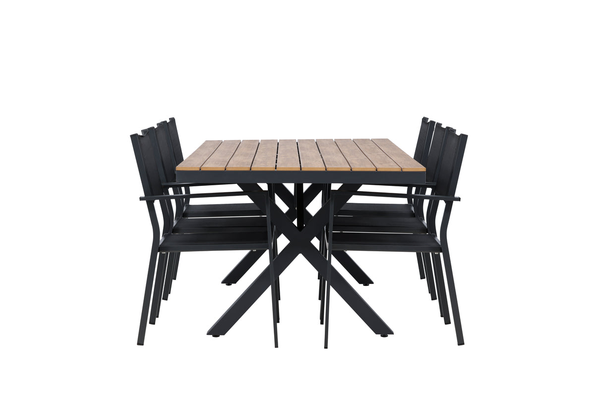 Garcia Rectangular Dining Set - Pakke med 4