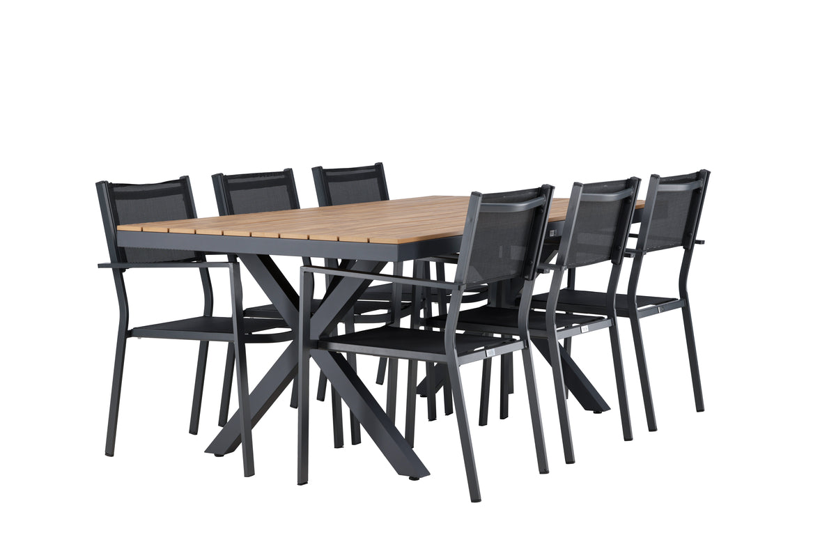 Garcia Rectangular Dining Set - Pakke med 4