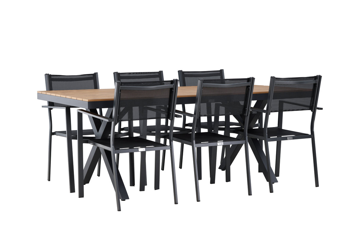 Garcia Rectangular Dining Set - Pakke med 4