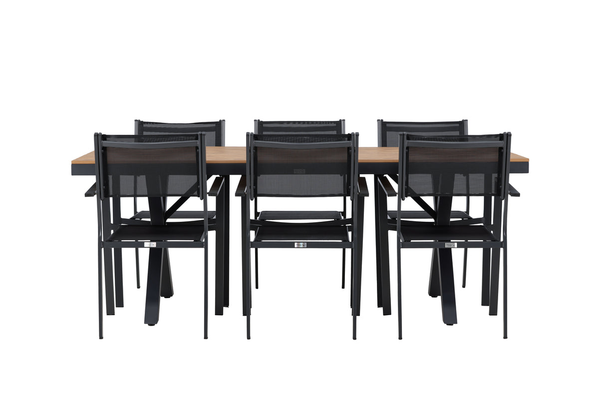 Garcia Rectangular Dining Set - Pakke med 4