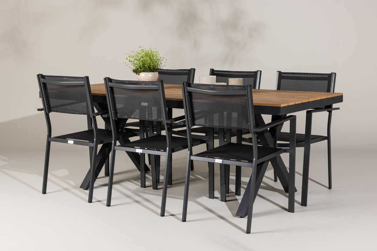 Garcia Rectangular Dining Set - Pakke med 4