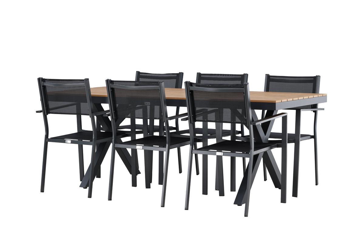 Garcia Rectangular Dining Set - Pakke med 4