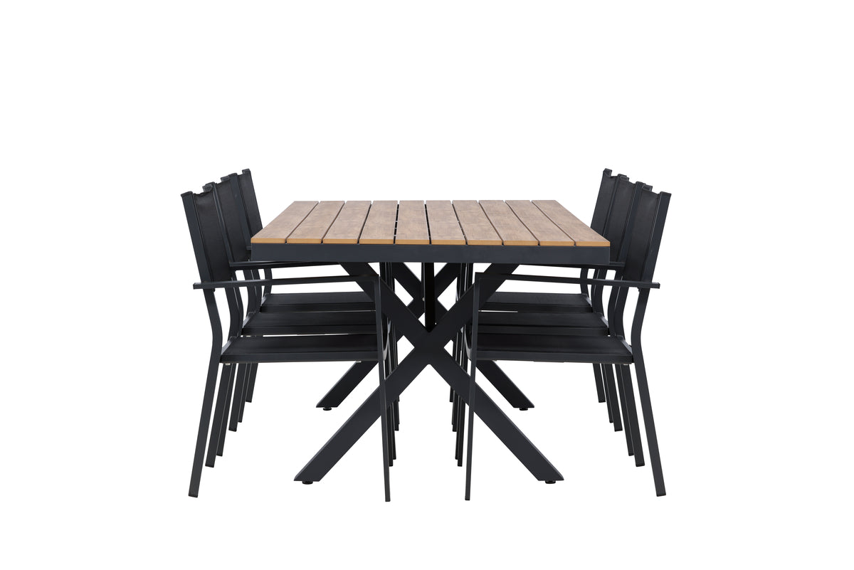 Garcia Rectangular Dining Set - Pakke med 4