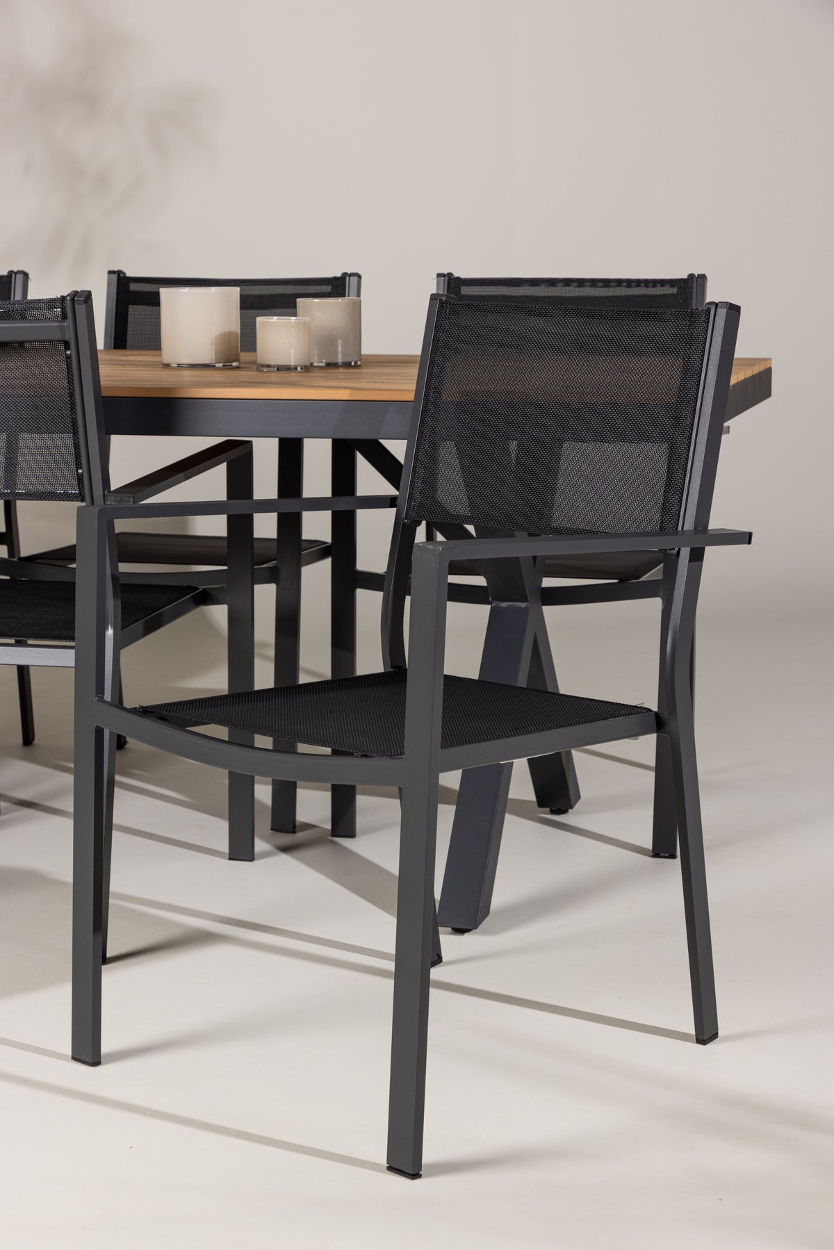 Garcia Rectangular Dining Set - Pakke med 4