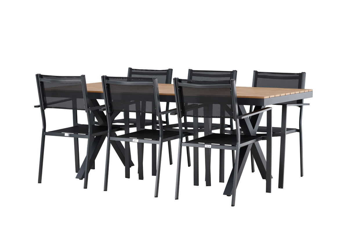 Garcia Rectangular Dining Set - Pakke med 4