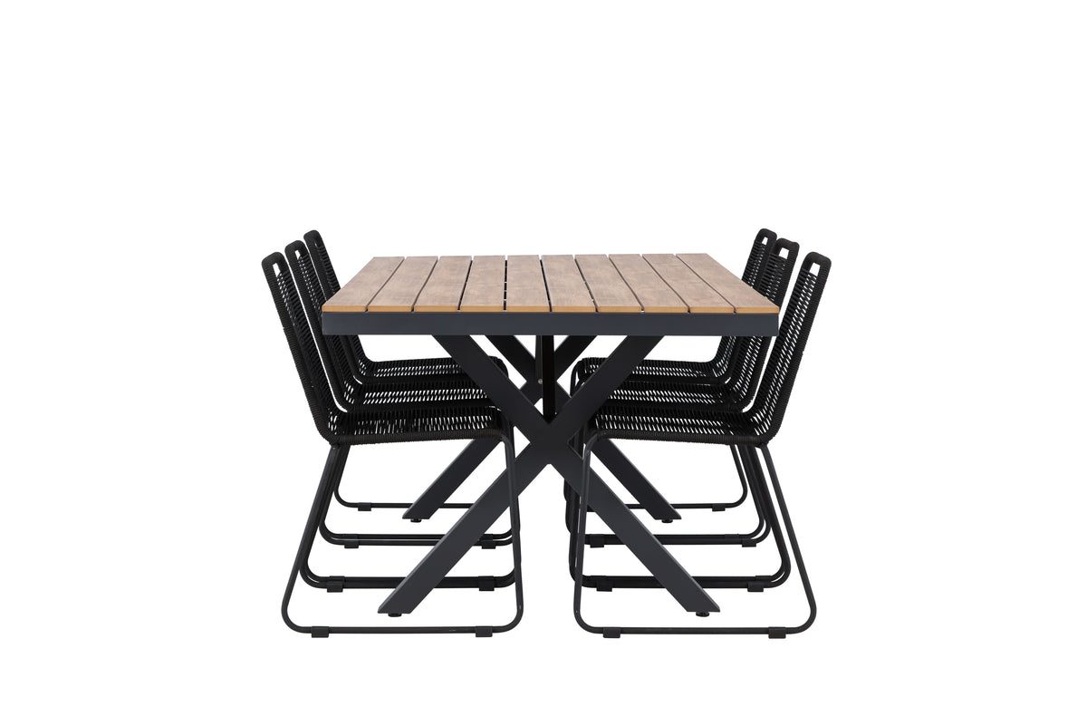 Garcia Rectangular Dining Set - Pakke med 4