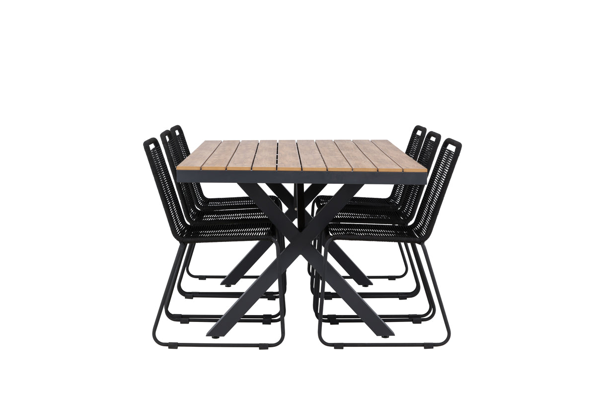 Garcia Rectangular Dining Set - Pakke med 4