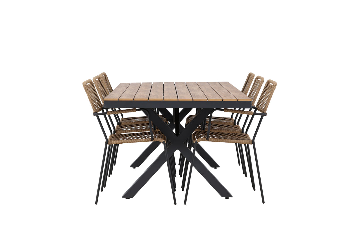 Garcia Rectangular Dining Set - Pakke med 4